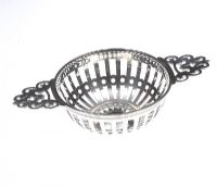 PIERCED SILVER TEA STRAINER at Ross's Online Art Auctions