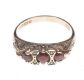 9 CT GOLD THREE STONE GARNET RING at Ross's Online Art Auctions