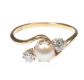 18 CT GOLD & PLATINUM CULTURED PEARL & DIAMOND RING at Ross's Online Art Auctions