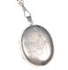 OVAL SILVER ENGRAVED LOCKET ON A LONG SILVER ROLO LINK CHAIN at Ross's Online Art Auctions