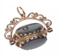 9 CT GOLD SWIVEL FOB at Ross's Online Art Auctions