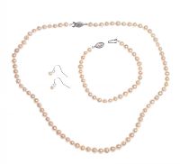 STRING OF FRESHWATER PEARLS WITH MATCHING BRACELET & DROP EARRINGS at Ross's Online Art Auctions
