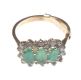 9 CT GOLD EMERALD & DIAMOND CLUSTER RING at Ross's Online Art Auctions