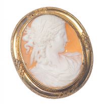 CAMEO BROOCH WITH 9 CT GOLD MOUNT at Ross's Online Art Auctions