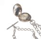 SILVER SOVEREIGN HOLDER ON A SILVER ALBERT CHAIN WITH FITTED T BAR at Ross's Online Art Auctions
