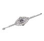 18 CT WHITE GOLD & PLATINUM SAPPHIRE & DIAMOND BROOCH at Ross's Online Art Auctions