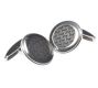CHOPARD MILLE MIGLIA STAINLESS STEEL & RUBBER CUFFLINKS at Ross's Online Art Auctions