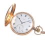 9 CT GOLD ENGRAVED POCKET WATCH WITH 9 CT CHAIN WITH T BAR at Ross's Online Art Auctions