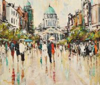 SHOPPING, BELFAST by Holly Hanson at Ross's Online Art Auctions