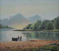 THE LOWER LAKE, KILLARNEY by William Henry Burns at Ross's Online Art Auctions