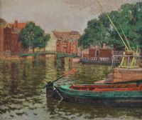 AMSTERDAM CANALS by Kalman Kemeny at Ross's Online Art Auctions