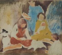 FAMILY INTERIOR by Tom Carr HRHA HRUA at Ross's Online Art Auctions