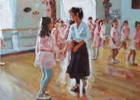 THE BALLET CLASS by Rowland Davidson at Ross's Online Art Auctions