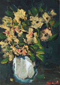 FLOWERS & VASE by Marie Carroll at Ross's Online Art Auctions