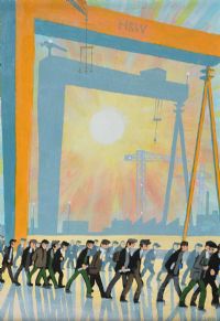 EARLY SHIFT, HARLAND & WOLFF by Cupar Pilson at Ross's Online Art Auctions