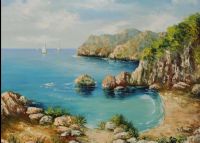 SPANISH BEACH by G. Munar at Ross's Online Art Auctions