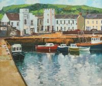 HARBOUR AT CARNLOUGH by Dennis Orme Shaw at Ross's Online Art Auctions