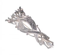 LARGE SCOTTISH SILVER CELTIC BROOCH at Ross's Online Art Auctions