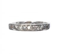 18 CT WHITE GOLD DIAMOND BAND at Ross's Online Art Auctions