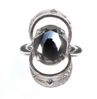 SILVER  HEMATITE RING at Ross's Online Art Auctions