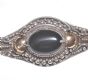 GOLD SILVER & ONYX BROOCH at Ross's Online Art Auctions