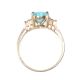 9 CT GOLD BLUE STONE & DIAMOND RING at Ross's Online Art Auctions