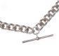 HEAVY SILVER ALBERT CHAIN WITH T-BAR at Ross's Online Art Auctions