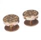 ENGRAVED GOLD PLATED STUD & BUTTON SET at Ross's Online Art Auctions