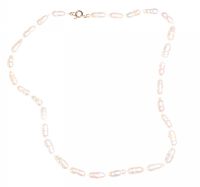 SINGLE STRING OF FRESHWATER PEARLS WITH A 9 CT GOLD CLASP at Ross's Online Art Auctions