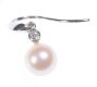 PAIR OF 9 CT WHITE GOLD PEARL & DIAMOND DROP EARRINGS at Ross's Online Art Auctions