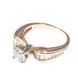 14 CARAT GOLD DIAMOND SOLITAIRE RING WITH DIAMOND SHOULDERS at Ross's Online Art Auctions