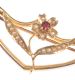 15 CT GOLD GARNET & SEED PEARL BROOCH at Ross's Online Art Auctions