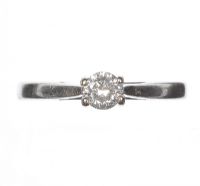 18 CT WHITE GOLD DIAMOND SOLITAIRE RING at Ross's Online Art Auctions