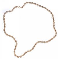 HEAVY 9 CT GOLD ROPE LINK CHAIN at Ross's Online Art Auctions