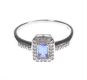 18 CT WHITE GOLD TANZANITE & DIAMOND RING at Ross's Online Art Auctions