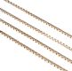 LONG 9 CT GOLD BOX LINK NECKLACE at Ross's Online Art Auctions