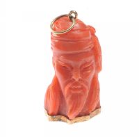 CARVED CORAL PENDANT at Ross's Online Art Auctions