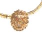 18 CT GOLD RUBY & DIAMOND LION'S HEAD PENDANT ON AN 18 CT GOLD TRI-COLOUR NECKLACE at Ross's Online Art Auctions