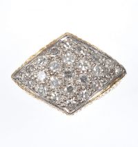 18 CT GOLD DIAMOND KITE SHAPED CLUSTER RING at Ross's Online Art Auctions