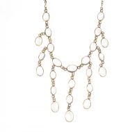 FINE 9 CT GOLD MOONSTONE NECKLACE at Ross's Online Art Auctions