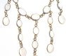 FINE 9 CT GOLD MOONSTONE NECKLACE at Ross's Online Art Auctions