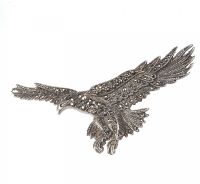 LARGE SILVER & MARCASITE EAGLE BROOCH at Ross's Online Art Auctions