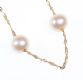 FINE 14 CT GOLD CHAIN WITH CULTURED PEARLS at Ross's Online Art Auctions