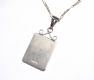 ENGRAVED SILVER PENDANT ON A FINE SILVER CHAIN at Ross's Online Art Auctions