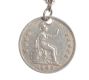 LONG SILVER CHAIN WITH CELTIC CROSS & A SILVER FOUR PENCE PIECE (1843) at Ross's Online Art Auctions