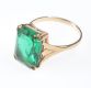 9 CT ROSE GOLD GREEN STONE RING at Ross's Online Art Auctions