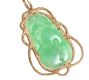 CARVED JADE PENDANT IN AN 18 CT GOLD MOUNT at Ross's Online Art Auctions
