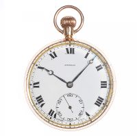 9 CT ROSE GOLD PINNACLE FOB WATCH at Ross's Online Art Auctions