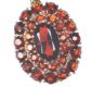 9 CT GOLD & GARNET CAMEO SHAPED PENDANT at Ross's Online Art Auctions