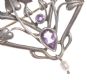 PIERCED SILVER AMETHYST & SEED PEARL BROOCH at Ross's Online Art Auctions